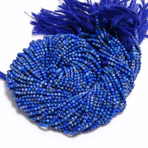 100% Natural Lapis Lazuli Gemstone Round Israel Cut Beads 2.5 mm Strand 13" B196 - Picture 1 of 2
