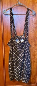 ModCloth Overall Winner Jumper, 2X Black W/Orange,Yellow Argyle, Pockets - Picture 1 of 3