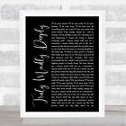 Truly Madly Deeply Black Script Song Lyric Print