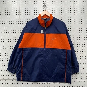 VTG 90s Nike Windbreaker Track Jacket Blue Orange Youth XL 14-16 23x26.5 - Picture 1 of 20