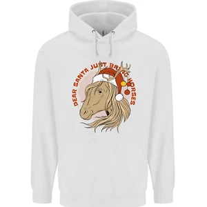 Equestrian Dear Santa Funny Horse Christmas Childrens Kids Hoodie - Picture 1 of 68