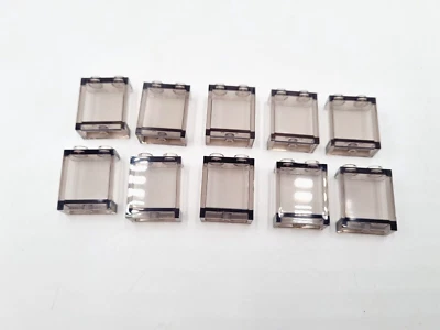 Lego Fenster Paneel Scheibe 10 STK 4864 1x2x2 transparent schwarz Neu City - Bild 1 von 2