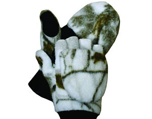 Whitewater Sherpa Fleece GLO MITT Glove Mitten Realtree AP Snow Medium