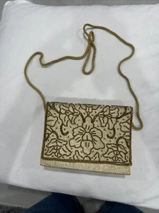 Vintage La Regale Ltd Beaded Coin Purse Gold, Used - Picture 1 of 7