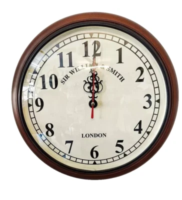 Vintage Style Wall Clock Handmade Antique Wooden for Home & Office Decor 12" - Image 1 of 4