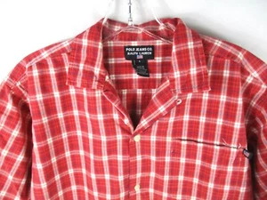Polo Jeans Co Ralph Lauren Niño L Rojo a Cuadros Mangas Cortas Botones Camisa Frontal - Imagen 1 de 12