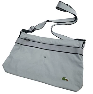 LACOSTE SHOULDER BAG Vintage M86 New City Casual 8 Grey NEW - Picture 1 of 15