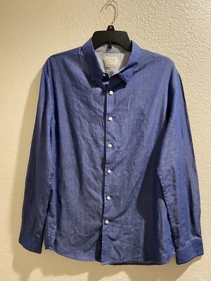Method Button Down Long Sleeve Collared Shirt Blue Mens Size Medium Vintage EUC - Image 1 of 4