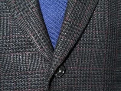 Abrigo deportivo a cuadros Glen para hombre Hickey Freeman a medida para hombre US 41R gris oscuro tweed Foto 1 de 4