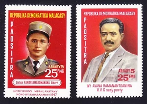 MALAGASY REPUBLIC SCOTT# 578-579 MNH FAMOUS PEOPLE - Picture 1 of 1