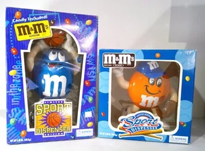 M&M's Sport Candy Dispenser LIMITED EDITION Basketball And Baseball Player - NIB - Picture 1 of 8