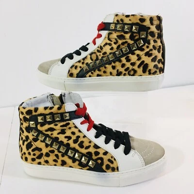 NUEVO STEVE MADDEN Talla 7.5M Para Mujer Tracey-L Zapatillas Altas Estampado Animal Leopardo Foto 1 de 4