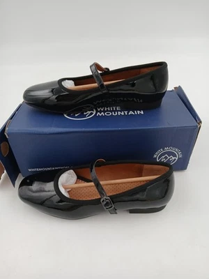 White Mountain Shoes Womens Size 6.5 Black Patent Boch Mary Jane Flats Comfort - Image 1 of 4