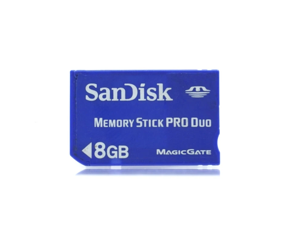 OFFICIAL BLUE 8GB SANDISK MEMORY STICK PRO DUO MAGICGATE PSP - Image 1 of 1