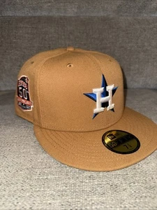 New Era 59FIFTY Houston Astros Brown Color Pack 50th Anniversary Patch Sz 7 7/8 - Picture 1 of 9