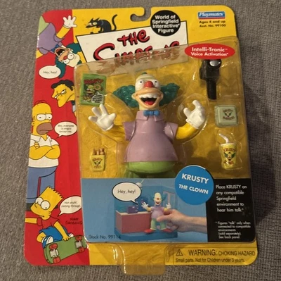 The Simpsons World of Springfield Krusty the Clown Figure Playmates 2000 MOC - Image 1 of 2