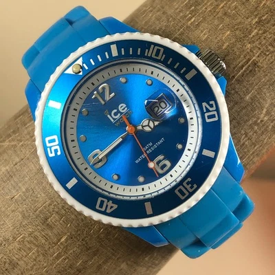 Ice-Watch Women SUN.NBE.S.S.13 Sport Blue Rubber Quartz Analog 36mm Watch 6 1/2" - Image 1 of 4