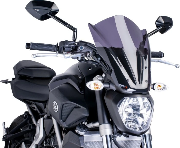 YAMAHA 2015-2017 FZ-07 MT-07 PUIG PARABRISAS DESNUDO NUEVA GENERACIÓN TOURING HUMO OSCURO Foto 1 de 1