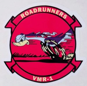 Pegatina cuadrada de transporte marítimo USMC VMR-1 "Roadrunners" D944 - Imagen 1 de 1