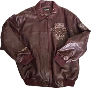Authentic Pelle Pelle Men's Leather Jacket SZ 58 (4XL) Brand New W/original Bag - Picture 1 of 23
