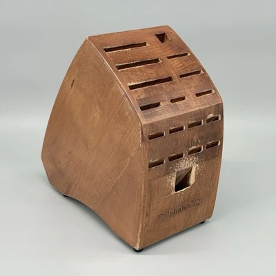 Calphalon 18-Slot Heavy Wood Knife Block Storage Organizer With Sharpener - Image 1 of 4