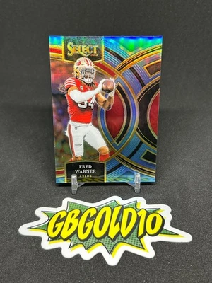 2023 Panini Select - Premier Level Fred Warner #195 Light Blue Prizm /99 - Image 1 of 2