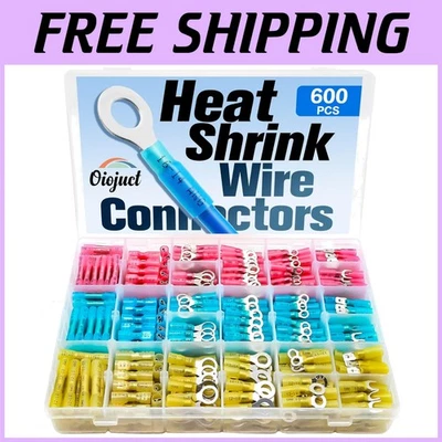 600Pcs Heat Shrink Wire Connectors Electrical Kit - Image 1 of 4
