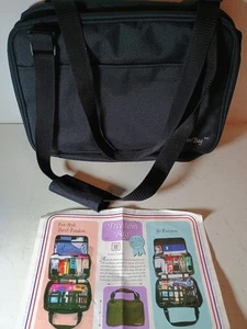 Freedom Bag QVC Travel Case Makeup Bag Organizer Toiletry Tote Straps Black VTG - Picture 1 of 12
