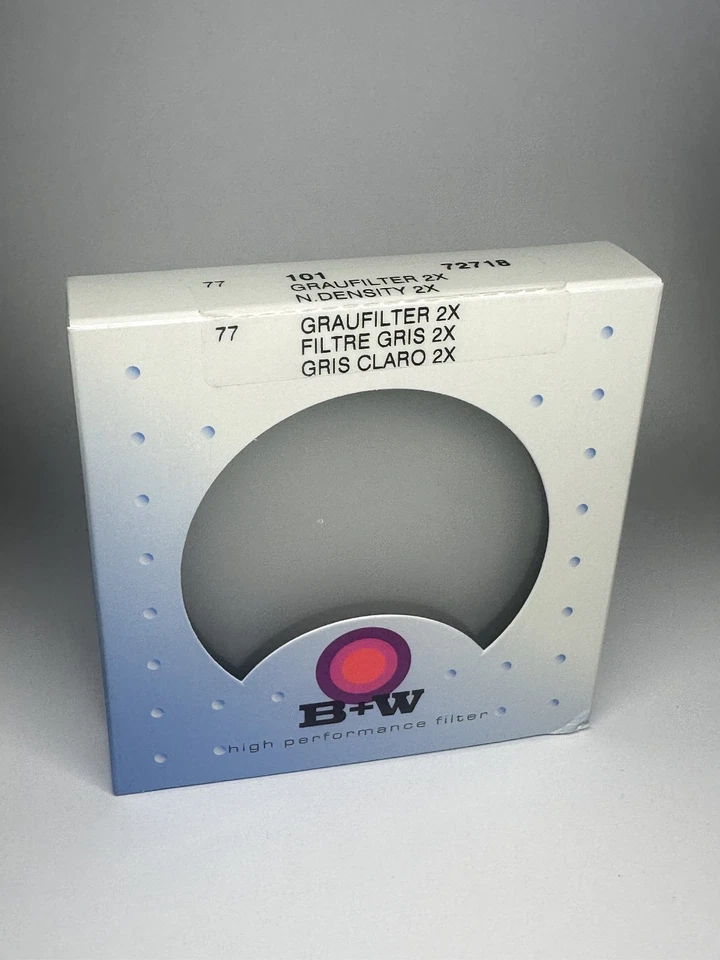 B+W Filter 77mm 101 Granufilter 2X Neutral Density 2X 72718 NEW Photo Filter - Image 1 of 1
