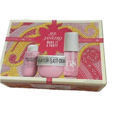 New Sol De Janeiro Beija Make It A Party Holiday 3 Pcs Set Mist Body Wash Cream - Image 1 of 2