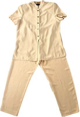 De Colección Norton McLaughton Pantalón Traje Talla 12P Bordado Botones Pantalones Bolsillos Foto 1 de 4