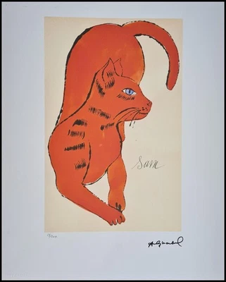 ANDY WARHOL * A Cat named Sam * 50 x 40 cm * signed lithograph *limited # 18/200 - Bild 1 von 4