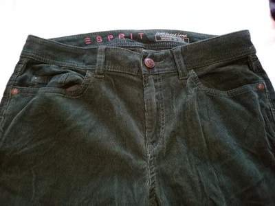 Esprit Ladies Corduroy Jeans W30x32 Bottle Green Slim Leg Fit Stretch  - Image 1 of 4