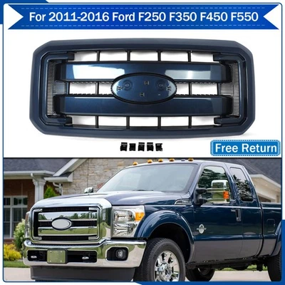 Blue Jeans Metallic Grille Grill For 2011-2016 Ford F250 F350 F450 Super Duty Foto 1 de 4