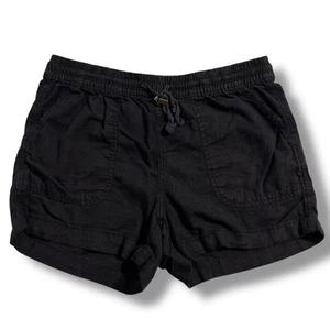 Time and Tru Womens Lightweight Linen Blend Summer Shorts Black Small 4 6 - Picture 1 of 6