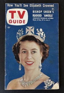 QUEEN ELIZABETH 1953 ORIGINAL TV GUIDE - NEW ENGLAND EDITION - Bild 1 von 4