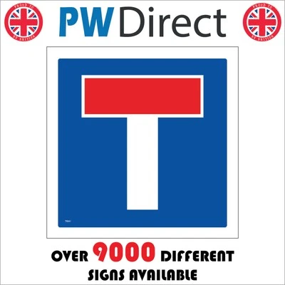 SIGN No Through Road Dead End No Exit Private Cul De Sac Road Block TR041P - Image 1 of 4