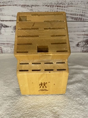 Zwilling J.A. Henckels 20 Slot Knife Set Wood Block Holder Organizer 35101-C-901 Foto 1 de 4
