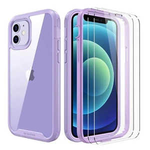 Cellever Clear Full Body Case for iPhone 12/iPhone 12 Pro 6.1 Inch Light Purple - Picture 1 of 2