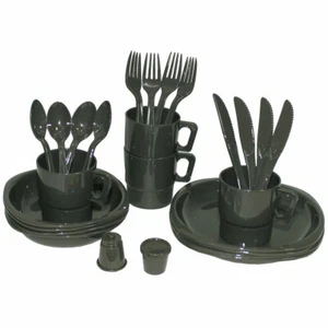 Camping Kunststoffgeschirr 4 Personen 26 Teile Outdoor Geschirrset Besteck Set - Bild 1 von 3