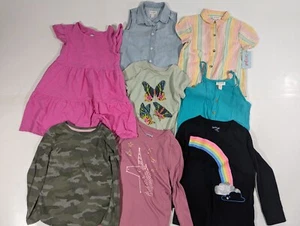 Lot of 7 Cat & Jack Girls Clothes Size Small 6/6X Shirts Dress Tank Top - Picture 1 of 11