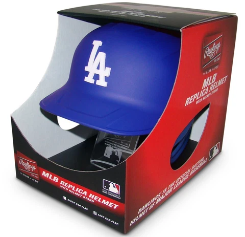 Los Angeles Dodgers Matte Blue 3D Logo Mach Pro Replica Baseball Batting Helmet Cover