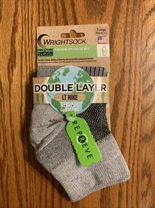 WRIGHTSOCK Da Uomo Grigio Doppio Strato Lt CALZINI DA Escursione l (8.5-11.5) nuovi con scatola - Foto 1 di 3