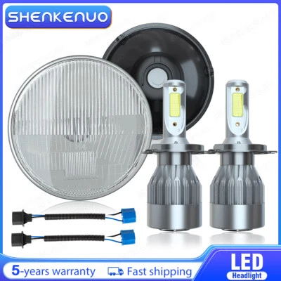 Par de faros LED redondos altos bajos para camioneta Chevrolet C10 C20 K10 K20 de 7 pulgadas Foto 1 de 4