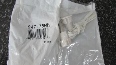 HONEYWELL RESIDEO Honeywell 947-75WH Steel Door Alarm Contact w/ 5' Zip Cord Connection White NIB