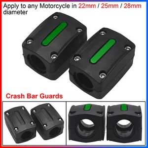 2x Protectores de barra de choque universales para cualquier motocicleta en 22 mm / 25 mm / 28 mm de diámetro - Imagen 1 de 8