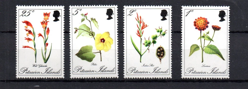 Pitcairn Islands 1970 set flowers/Blumen stamps (Michel 110/13) nice MNH - Image 1 of 1