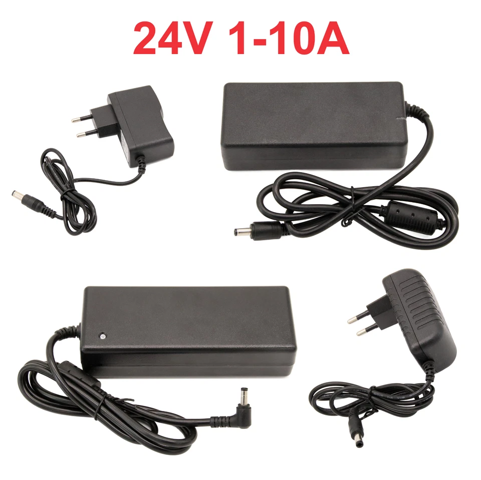 LED 24V Netzteil Power Supply Trafo Schaltnetzteil 2A 3A 5A 10A 5,5mm DC Adapter - Bild 1 von 1