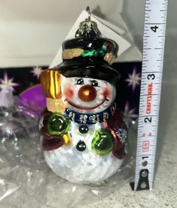 Vintage Christopher Radko 2004 Charlie McBroom Snowman Ornament - Picture 1 of 6