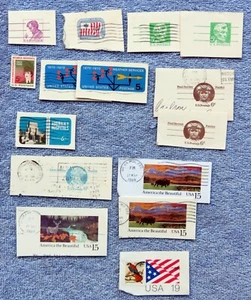 US Postal Cuts Lot of 15 Mixed Used Postal Cards 1962-1991, SC # UX48||153, *F* - Picture 1 of 6